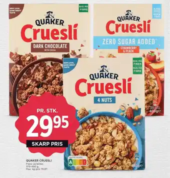 MENY QUAKER CRUESLI tilbud
