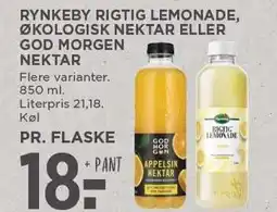 MENY RYNKEBY RIGTIG LEMONADE, ØKOLOGISK NEKTAR ELLER GOD MORGEN NEKTAR tilbud