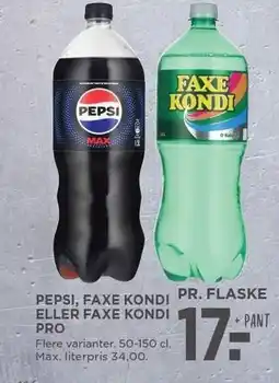 MENY PEPSI, FAXE KONDI ELLER FAXE KONDI PRO 50-150 cl tilbud