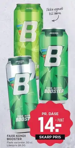MENY Faxe Kondi Booster 50 cl tilbud