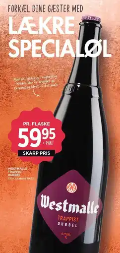 MENY WESTMALLE TRAPPIST DUBBEL 75 cl tilbud
