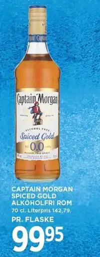 MENY CAPTAIN MORGAN SPICED GOLD ALKOHOLFRI ROM 70 cl tilbud