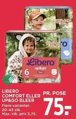 MENY Libero Comfort eller Up&Go bleer 20-43 stk tilbud