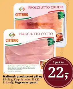 Dagli'Brugsen Italiensk produceret pålæg tilbud