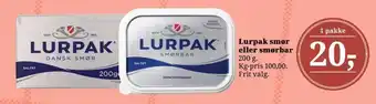 Dagli'Brugsen Lurpak smør eller smørbar tilbud