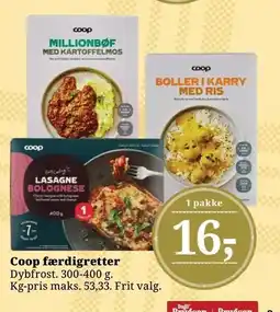Dagli'Brugsen Coop færdigretter tilbud