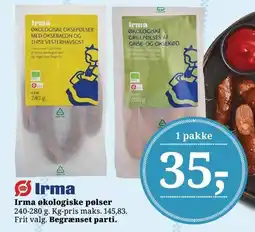 Dagli'Brugsen Irma økologiske pølser tilbud