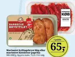Dagli'Brugsen Marineret kyllingebryst bbq eller marineret koteletter paprika tilbud