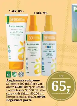 Dagli'Brugsen Änglamark solcreme tilbud