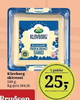 Dagli'Brugsen Arla Klovborg skiveost tilbud