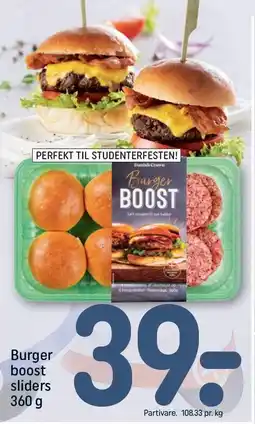 REMA 1000 Burger boost sliders tilbud