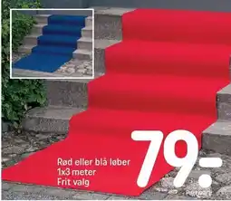 REMA 1000 Rød eller blå løber 1x3 meter tilbud