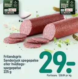 REMA 1000 Frilandsgris Sønderjysk spegepølse eller hvidløgspegepølse tilbud