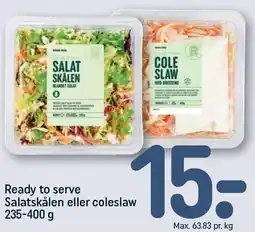 REMA 1000 Ready to sere Salatskålen eller coleslaw tilbud