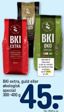 REMA 1000 BKI extra, guld eller økologisk tilbud
