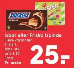 SPAR Isbar eller Frisko Ispinde tilbud