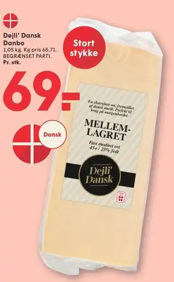 SPAR Dejli' Dansk Danbo tilbud