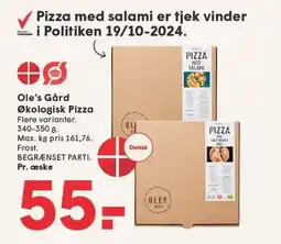 SPAR Ole's Gård Økologisk Pizza tilbud