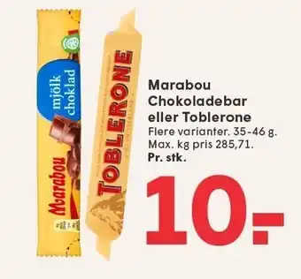 SPAR Marabou Chokoladebar eller Toblerone tilbud