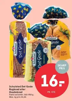 SPAR Schulstad Det Gode Rugbrød eller Hvedebrød tilbud