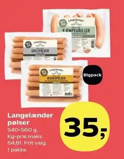 SuperBrugsen Langelænder pølser tilbud
