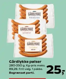 SuperBrugsen Gårdlykke pølser tilbud