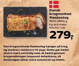 SuperBrugsen Dansk krogmodnet flæskesteg tilbud