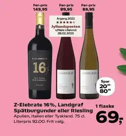 SuperBrugsen Z-Elebrate 16%, Landgraf Spätburgunder eller Riesling tilbud