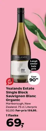 SuperBrugsen Yealands Estate Single Block Sauvignon Blanc Organic tilbud