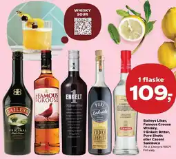 SuperBrugsen Baileys Likør, Famous Grouse Whisky, 1-Enkelt Bitter, Pure Sots eller Casoni Sambuca tilbud