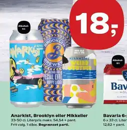 SuperBrugsen Anarkist, Brooklyn eller Mikkeller 33-50 cl tilbud