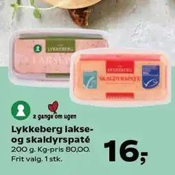 SuperBrugsen Lykkeberg lakse- og skaldyrspaté tilbud