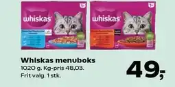 SuperBrugsen Whiskas menuboks tilbud