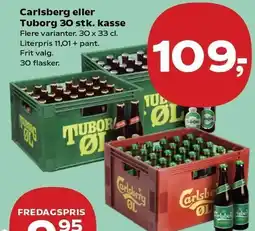 SuperBrugsen Carlsberg eller Tuborg 30 stk. kasse tilbud