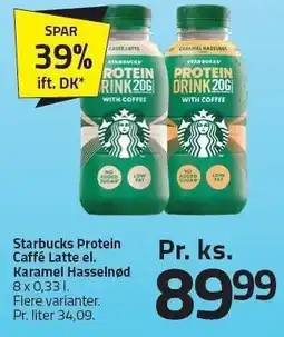 Fleggaard Starbucks Protein Caffé Latte el. Karamel Hasselnød tilbud