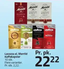 Fleggaard Lavazza el. Merrild Kaffekapsler tilbud