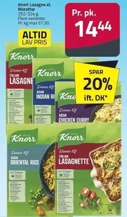 Fleggaard Knorr Lasagne el. Risretter tilbud