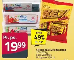 Fleggaard Cloetta KEX el. Hulten Bånd tilbud