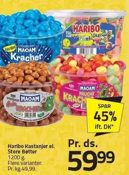 Fleggaard Haribo Kastanjer el. Store Bøtter tilbud