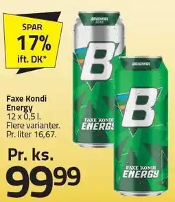 Fleggaard Faxe Kondi Energy tilbud