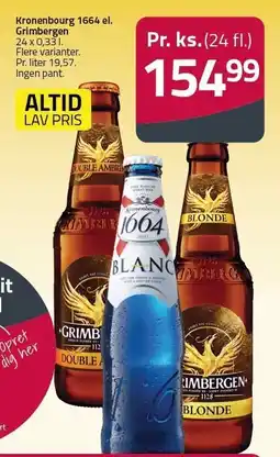Fleggaard Kronenbourg 1664 el. Grimbergen tilbud