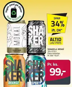 Fleggaard SHAKER el. MOKAÏ tilbud