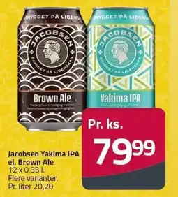 Fleggaard Jacobsen Yakima IPA el. Brown Ale tilbud