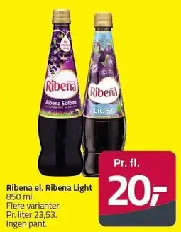 Fleggaard Ribena el. Ribena Light tilbud