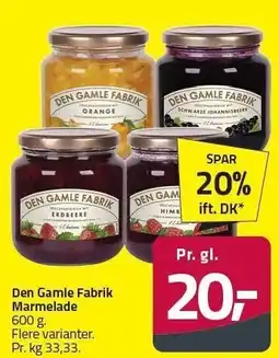 Fleggaard Den Gamle Fabrik Marmelade tilbud