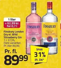 Fleggaard Finsbury London Dry el. Wild Strawberry Gin tilbud
