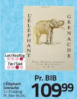 Fleggaard L'Éléphant Grenache tilbud