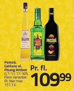 Fleggaard Passoä, Galliano el. Pisang Ambon tilbud