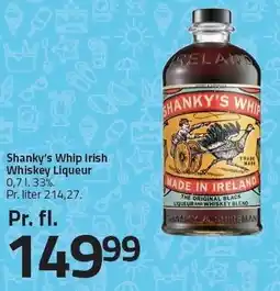 Fleggaard Shanky's Whip Irish Whiskey Liqueur tilbud