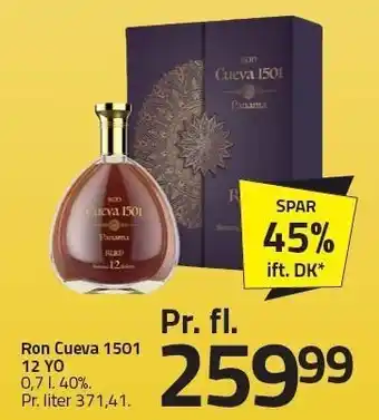 Fleggaard Ron Cueva 1501 12 YO tilbud